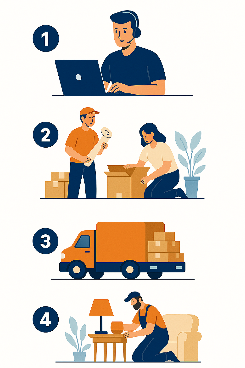Moving Process Illustration
